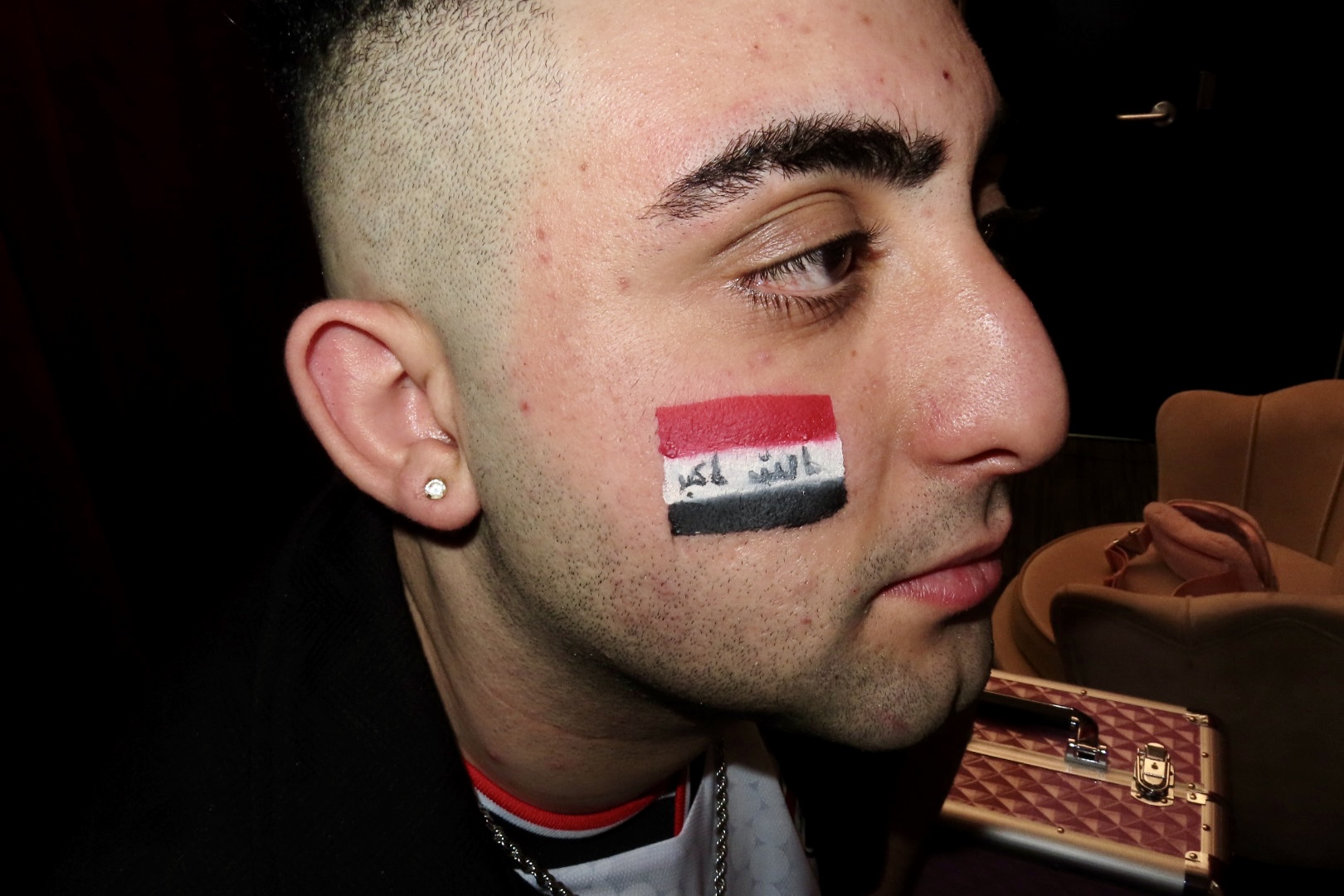Iraqi Flag Face Paint